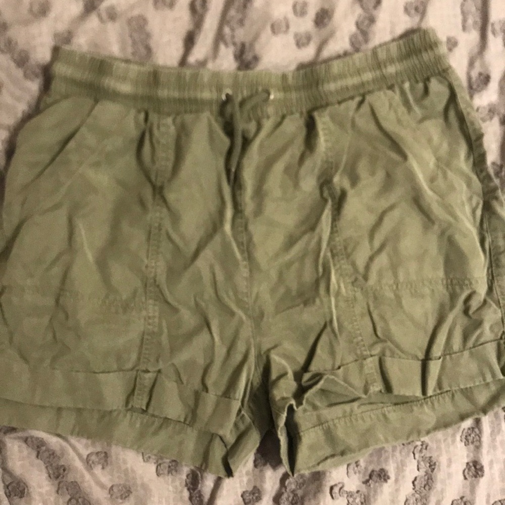 Army green shorts